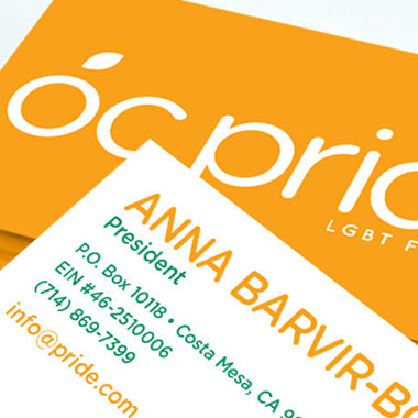 Image: OC Pride Biz Cards