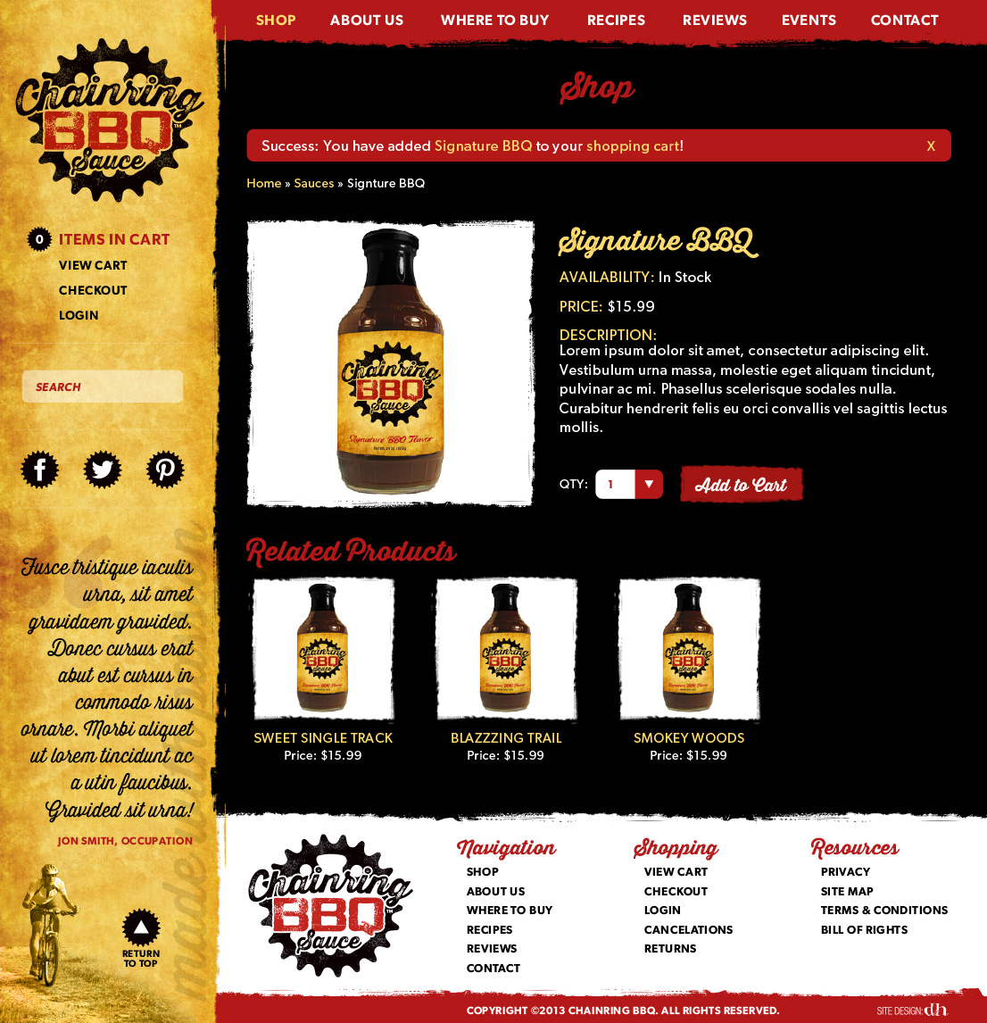 Image: Chainring BBQ Sauce